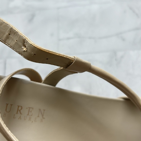 Lauren Ralph Lauren Strappy Leather Cork Wedges (Size 7.5) - Picture 16 of 16